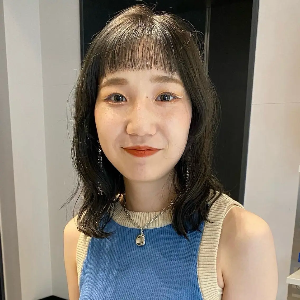 ミディアム ミディアムパーマ ハイライト 髪質改善 レイヤーカット ショート職人 美容師【KENTA】のヘアスタイル
