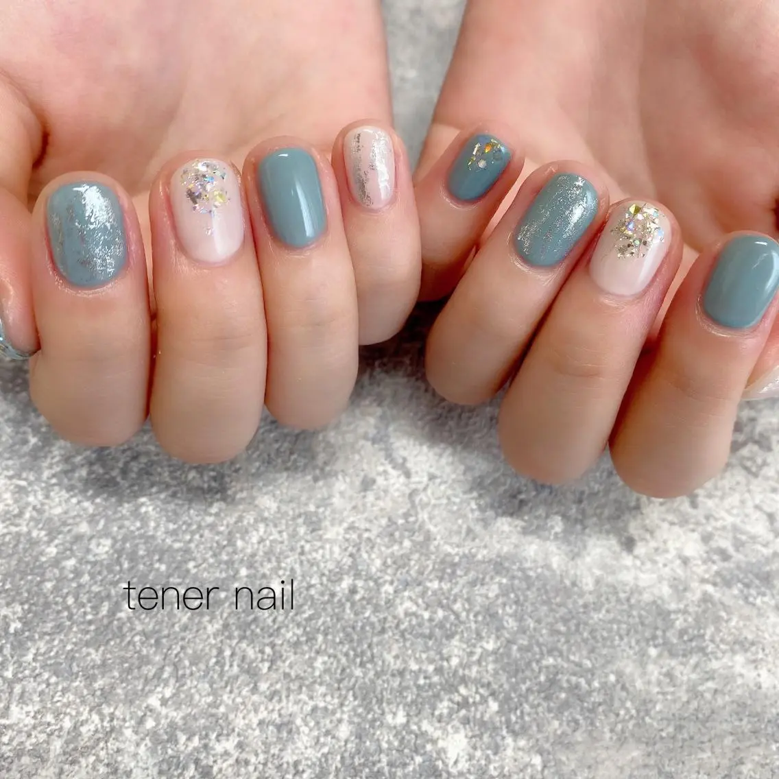 ネイル ブルー テネルネイル tener nailのネイルデザイン