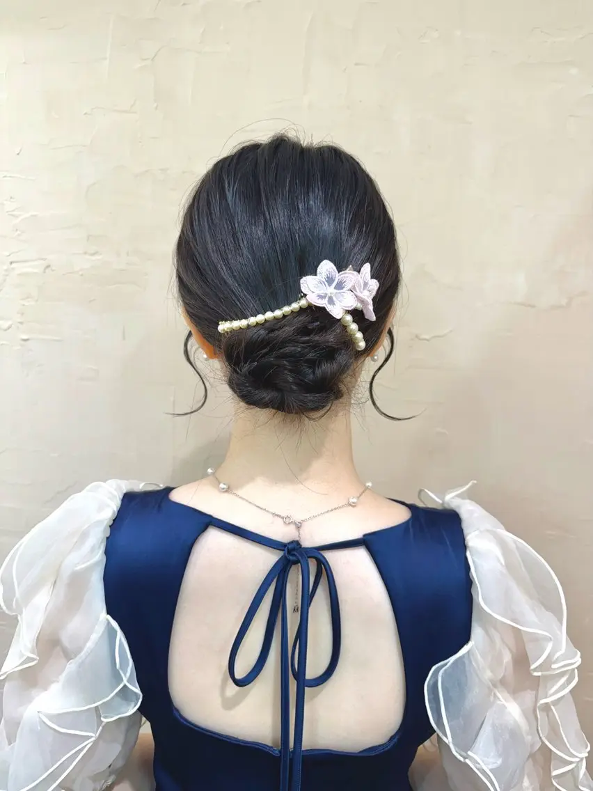 ミディアム ヘアアレンジ ヘアセット まとまるボブ🌼 アレンジ🌼鴨下穂香のヘアスタイル