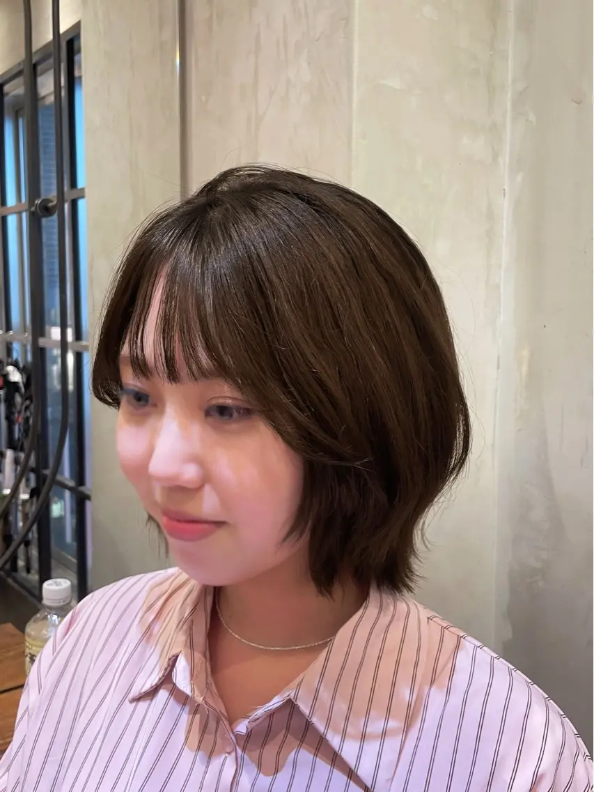 ショート 顔周りカット レイヤーカット カット ヘアカラー トリートメント 新宿 /透明感カラー レイヤー/NANAのヘアスタイル