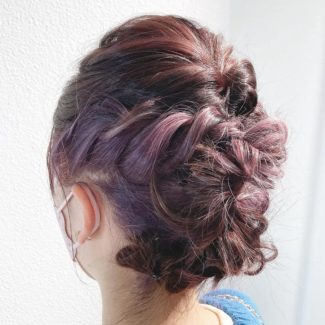 セミロング カラー ブラウンカラー ピンクカラー ピンクブラウン カット ヘアカラー スキバサミを使わない カット🌼唯🌼のヘアスタイル
