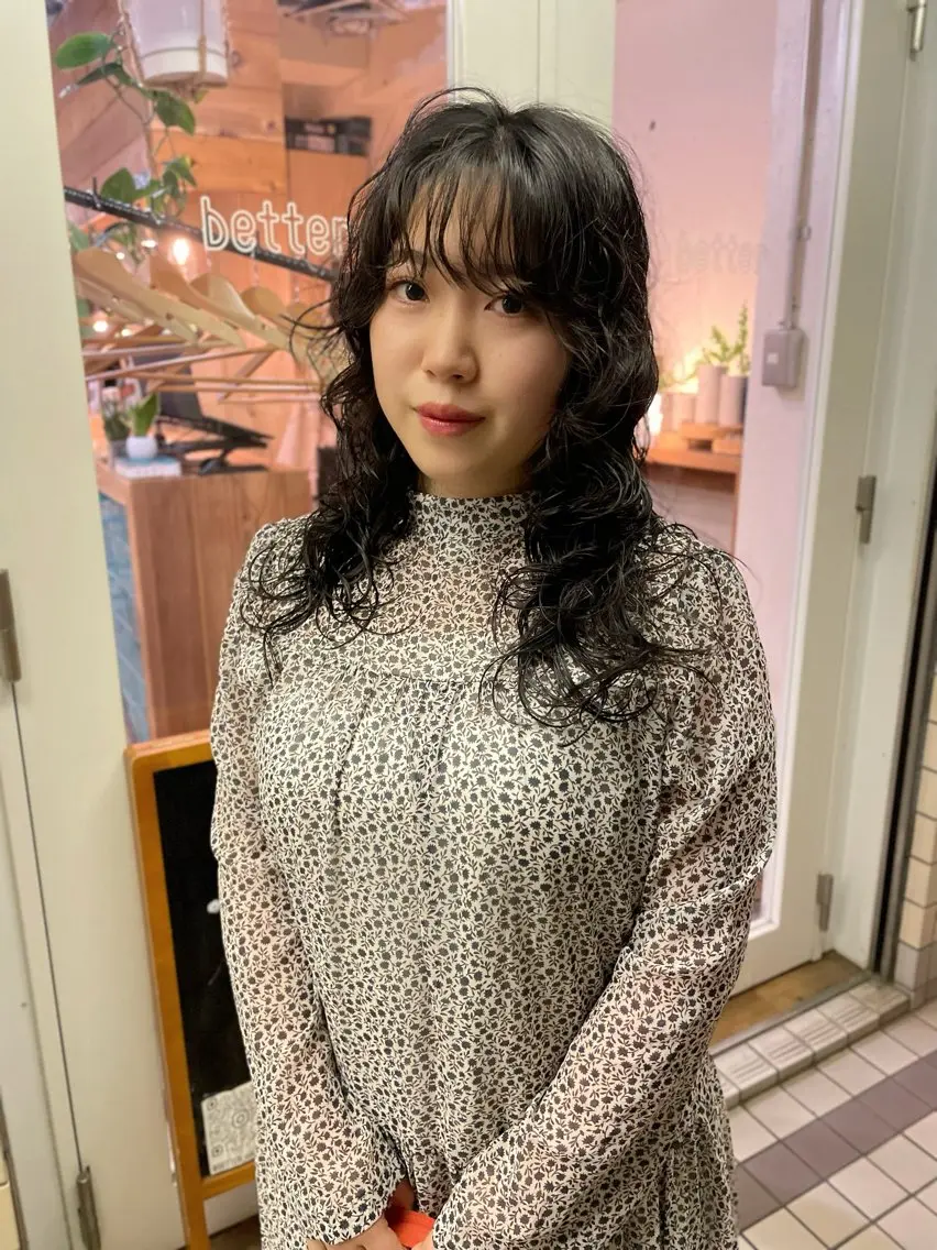 ロング パーマ カット ヘアカラー パーマ YUKI 新宿カット パーマ/カラーのヘアスタイル