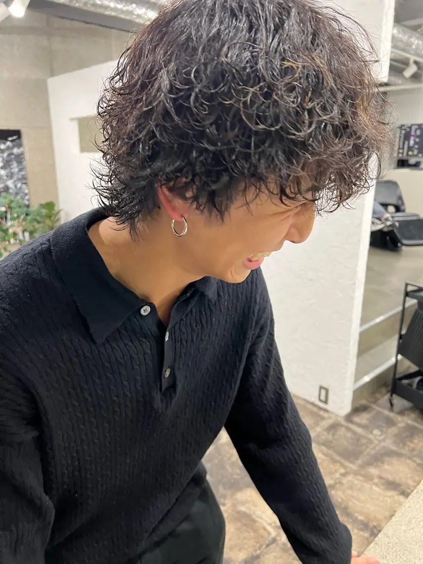 メンズカットパーマ👨🏻🦱の写真