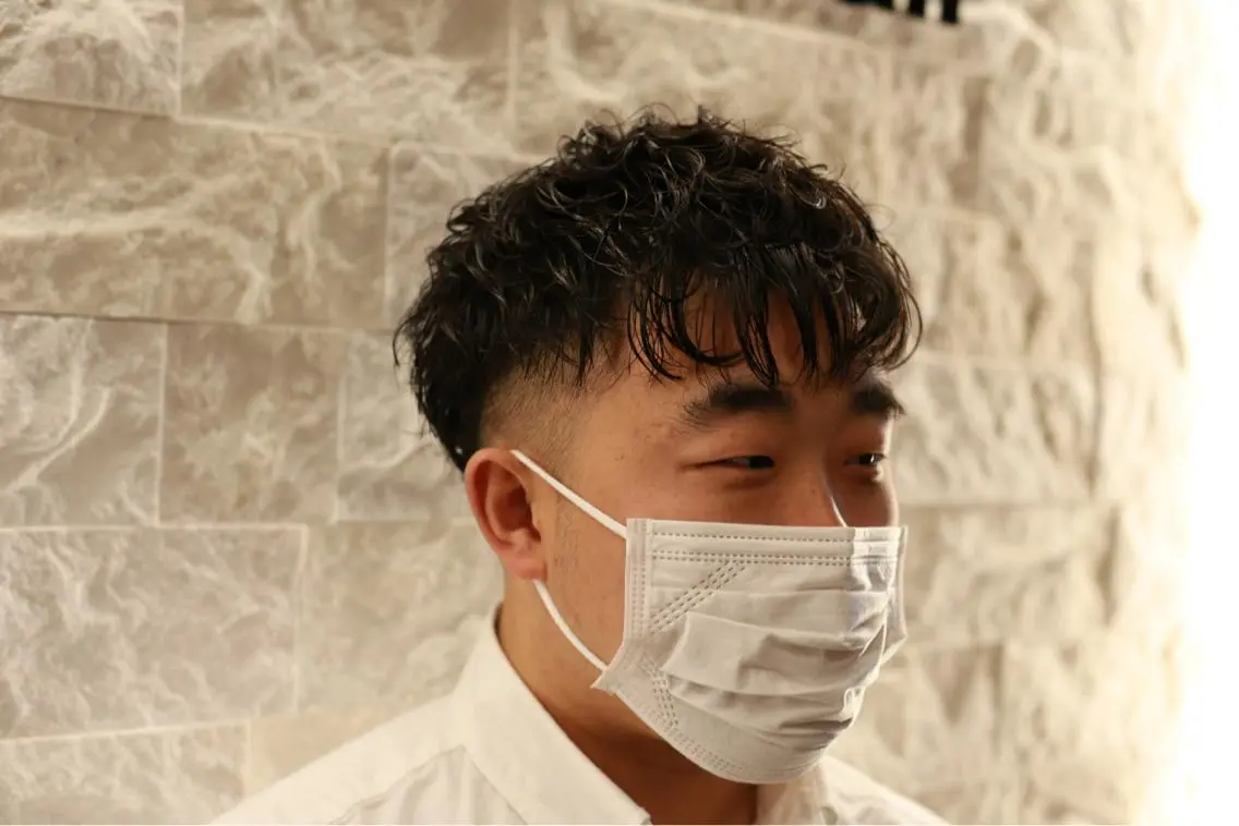 ショート パーマ メンズ メンズパーマ 福留 叶太のヘアスタイル