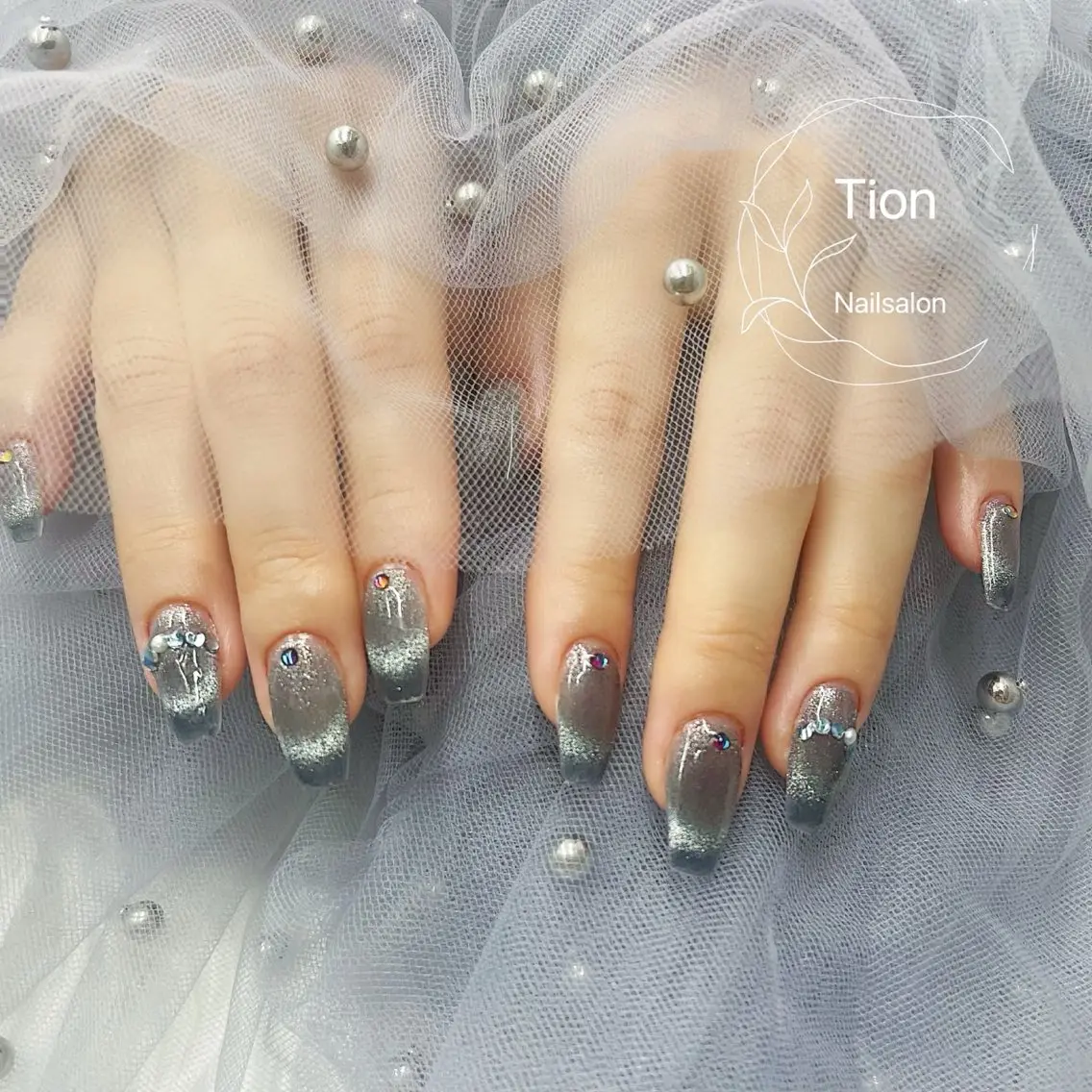 ネイル チークネイル 長さ出し フットネイル フレンチネイル ジェルネイル Nailsalon Tion 川崎店のネイルデザイン