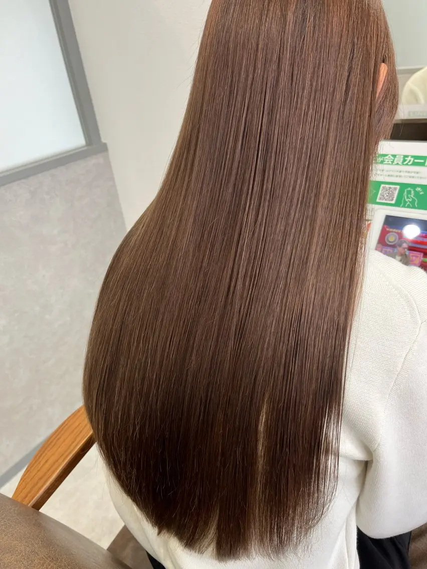 ロング トリートメント 暖色*ベージュ *くらたあやかのヘアスタイル
