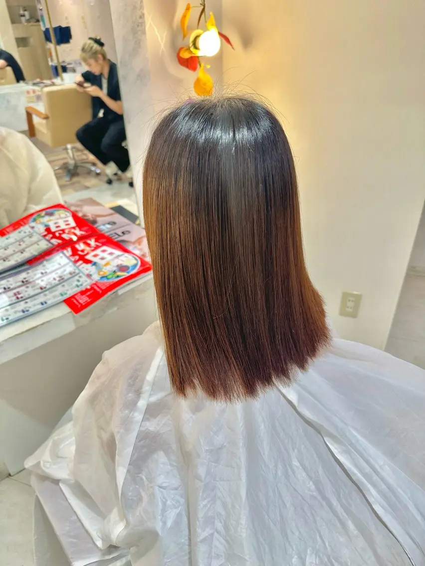 ミディアム 髪質改善 縮毛矯正 畑中 夢のヘアスタイル