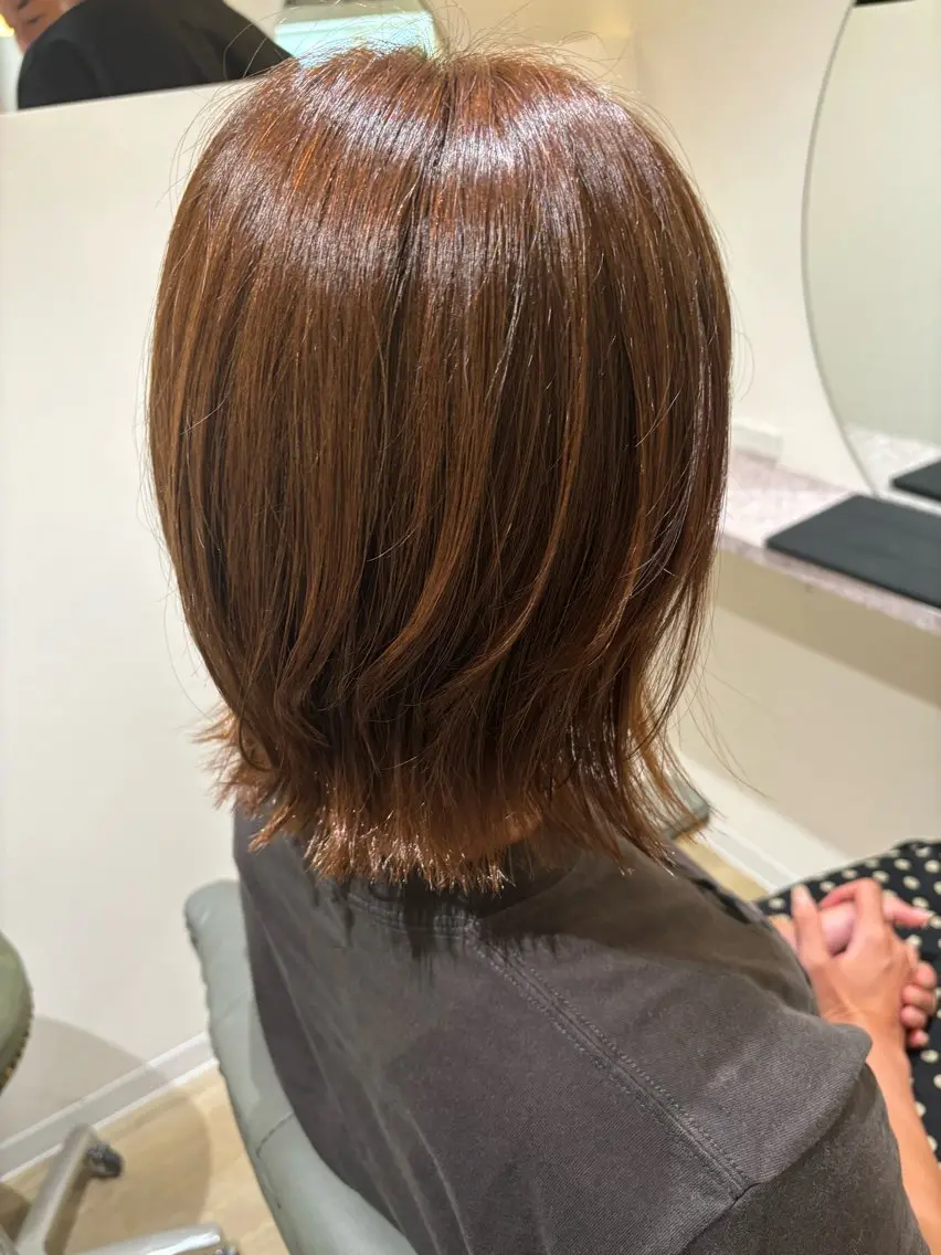 ショート ボブレイヤー ボブ レイヤーカット 中田 渚のヘアスタイル