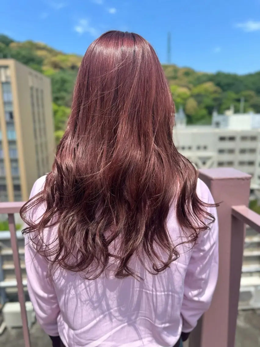 ロング カラー ピンクカラー ピンクパープル パープルカラー ヘアカラー Viage （ビアージュ）のヘアスタイル