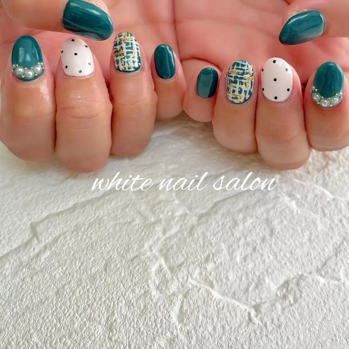 ネイル フットネイル ジェルネイル ハードジェル ラメ(グリッター) 持ち込み ハンドネイル white nail salonのネイルデザイン