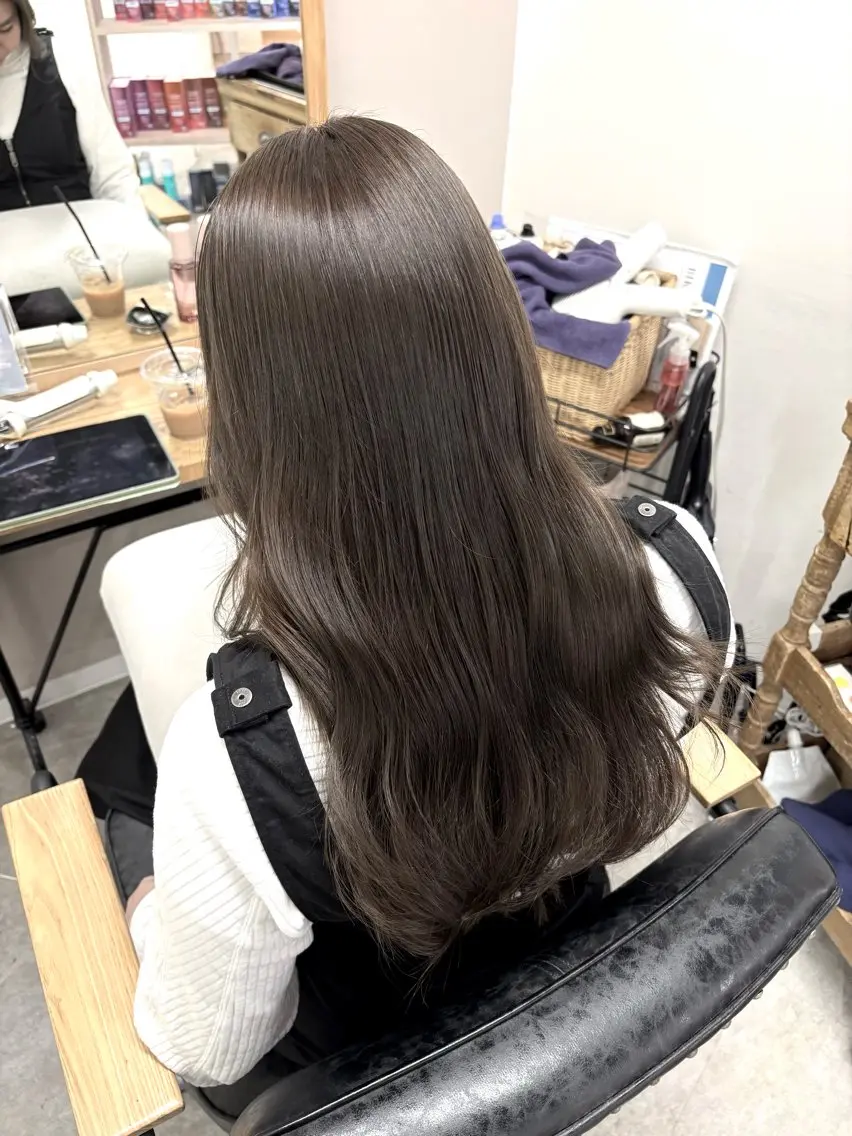 ロング カラー カット ヘアカラー トリートメント 2ヶ月持つカラー 🍀梅田・増田のヘアスタイル