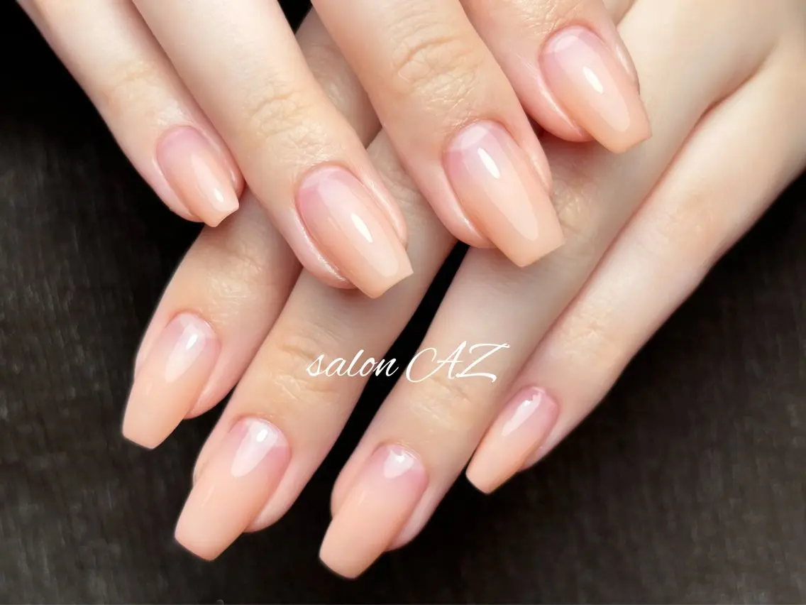 ネイル 桜ネイル 長さ出し フットネイル フレンチネイル ジェルネイル salon AZのネイルデザイン