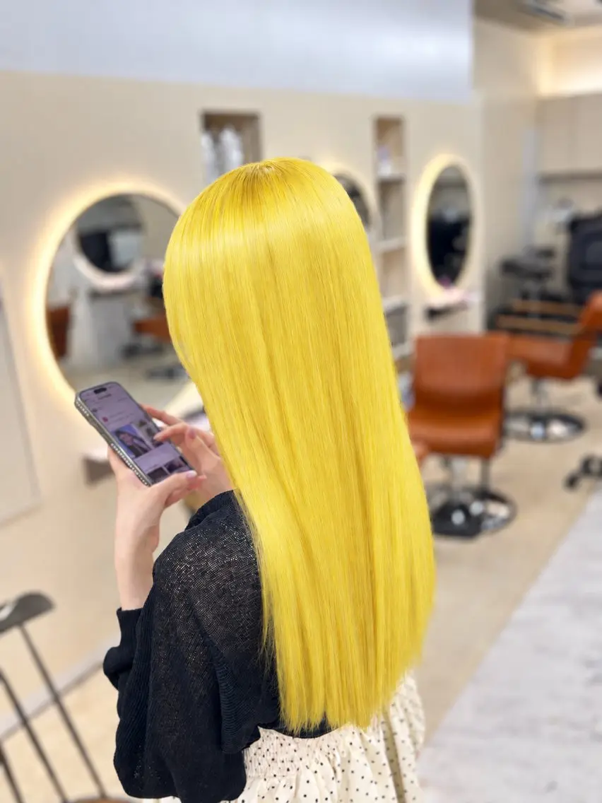 ロング カラー ヘアカラー トリートメント ヘッドスパ ハイトーン/ブリーチ 職人/森山陽向のヘアスタイル