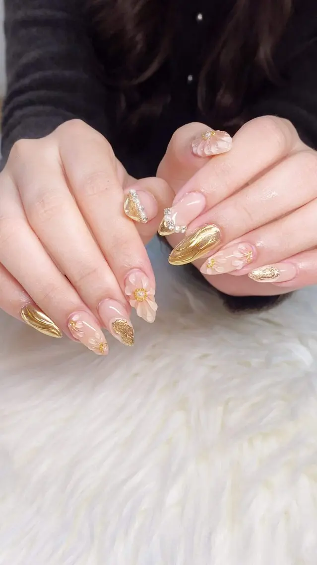 ネイル 成人式 フレンチネイル グラデーション 韓国ネイル マグネットネイル ハンドネイル Squen Nail shinjukuのネイルデザイン
