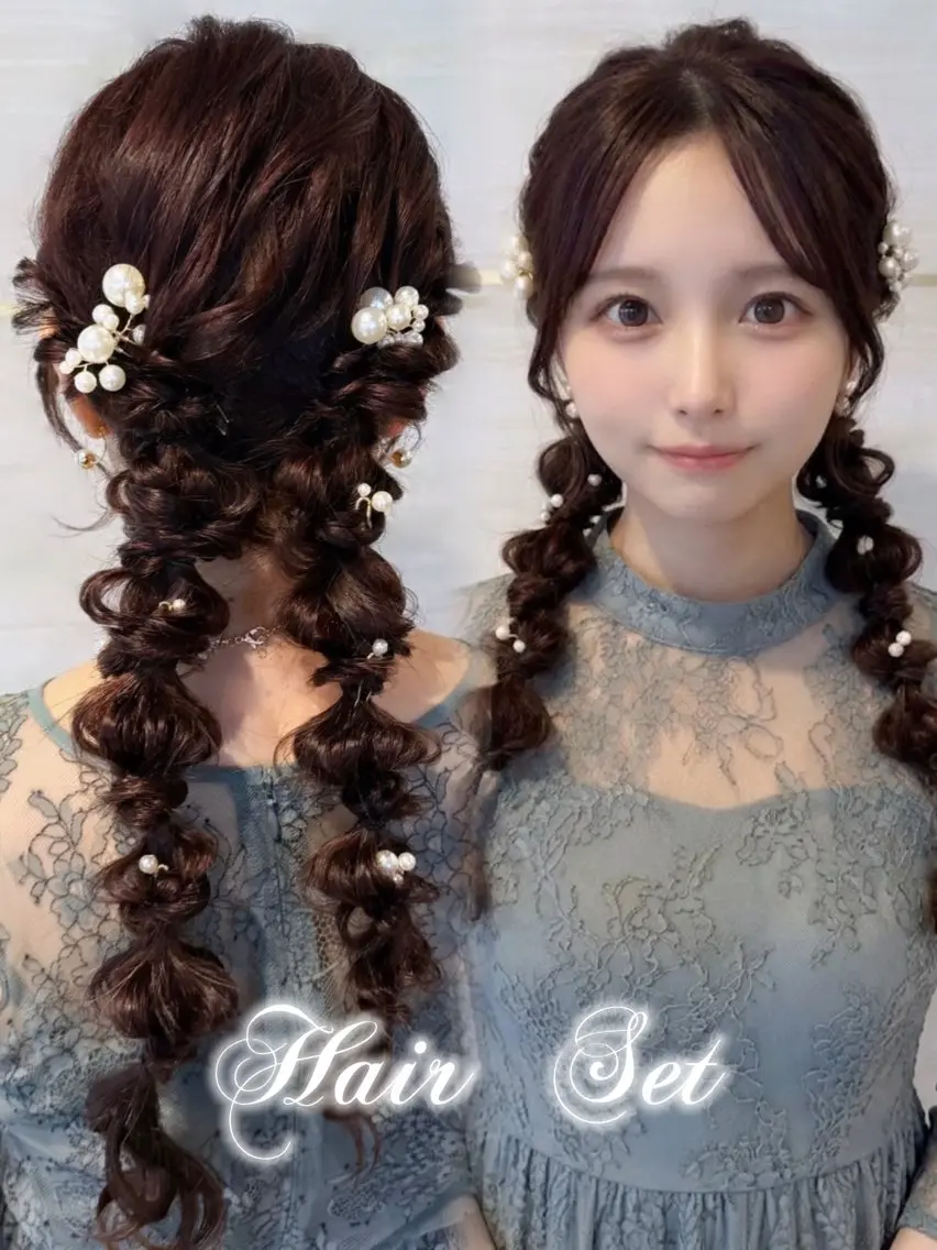 ロング ヘアアレンジ 結婚式・ブライダル 🩰艶髪ワンカラー／ 大宮/はるあ🩰🏹のヘアスタイル