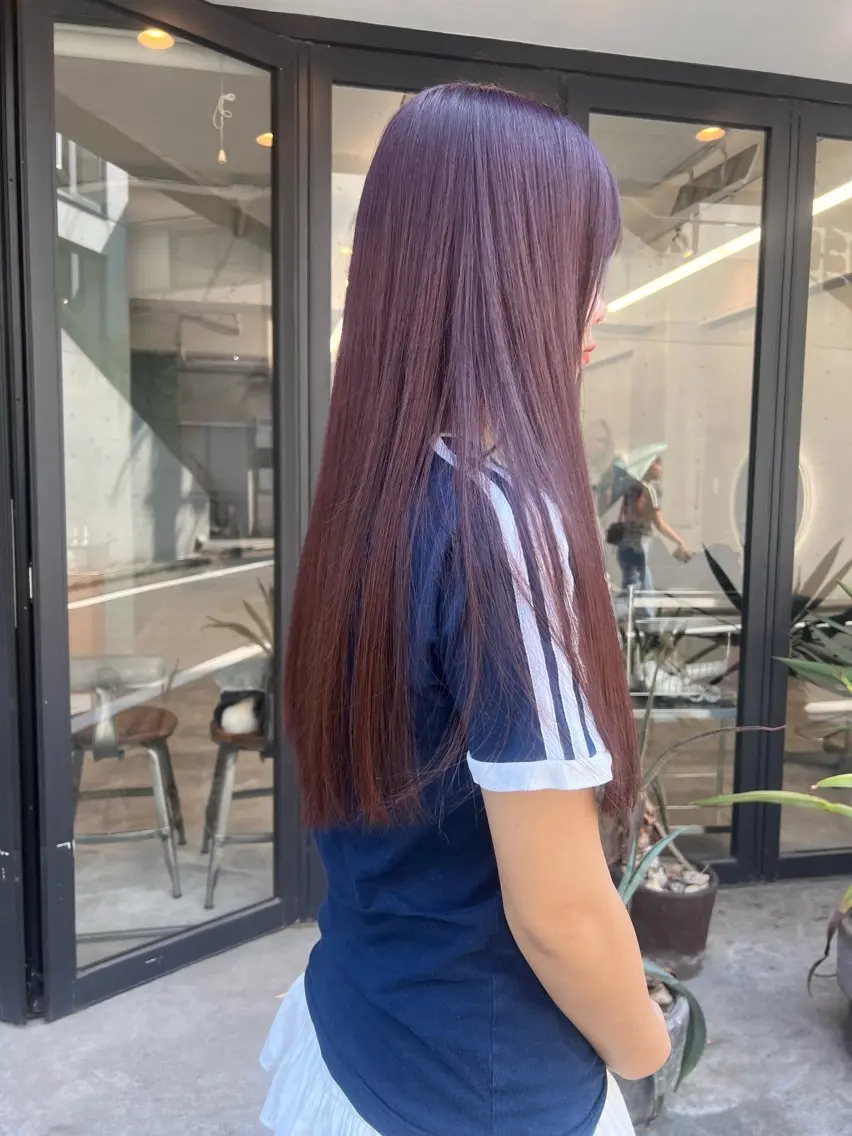 ロング カラー ヘアカラー トリートメント flamme 🫧yumiのヘアスタイル