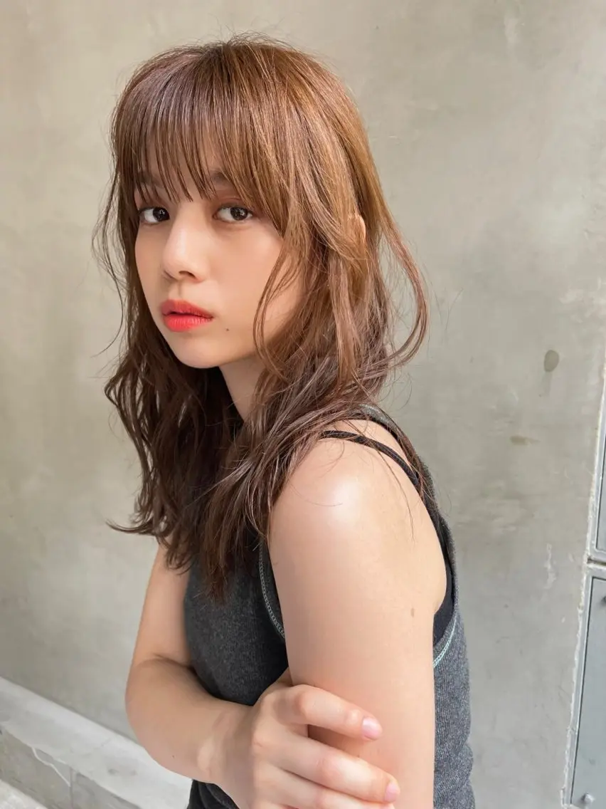 セミロング カラー 艶髪/韓国ヘア🎀 Kanon︎︎⁺.のヘアスタイル