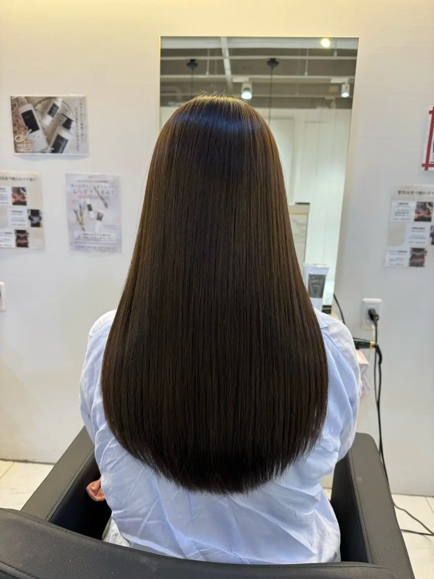 ロング カラー 髪質改善 トリートメント カット ヘアカラー トリートメント 髪質改善/縮毛矯正 心斎橋/池本有宏のヘアスタイル