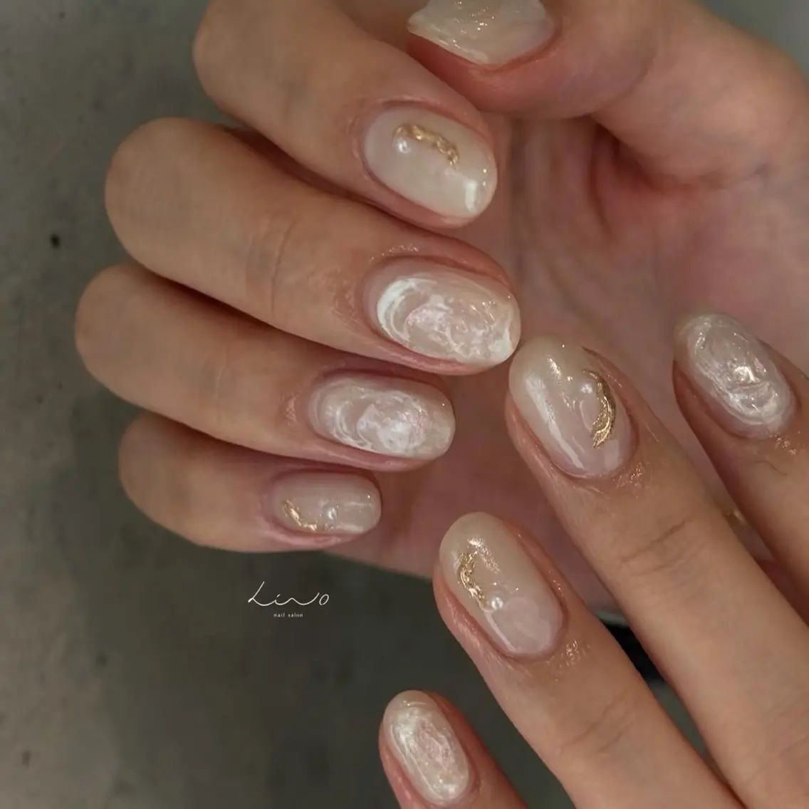 ネイル ニュアンスネイル ショートネイル ハンドネイル nail salon linoのネイルデザイン