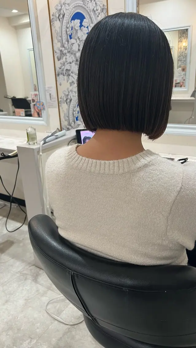 切りっぱなしボブの写真