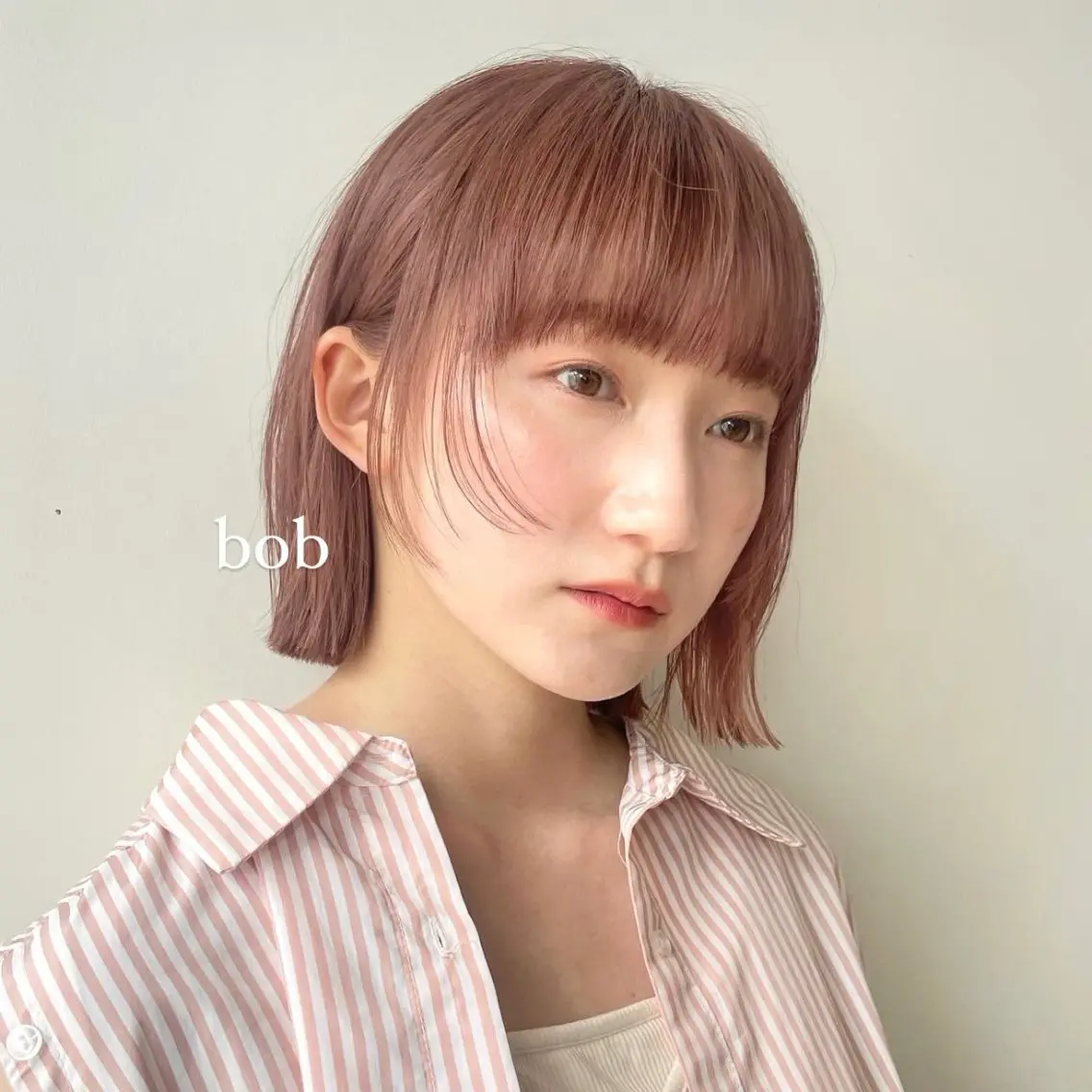 ショート カラー ボブ 顔まわりレイヤー レイヤーカット 顔まわり🥨レイヤー /透明感/水口舞奈のヘアスタイル