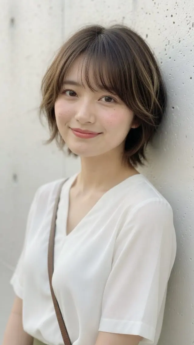 ショート ハイライト ヘアカラー トリートメント 石沢 知康のヘアスタイル