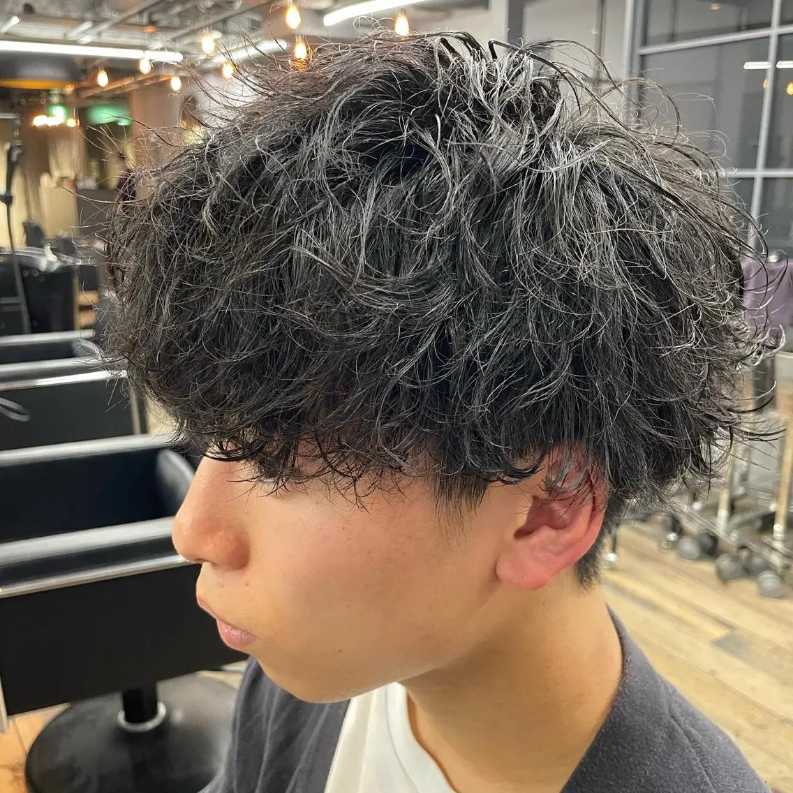 ショート ツイストパーマ カット パーマ メンズパーマ 工藤勇也のヘアスタイル