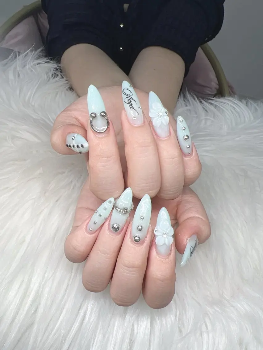 ネイル ハンドネイル Lee Nails チップ長さだし専門店のネイルデザイン