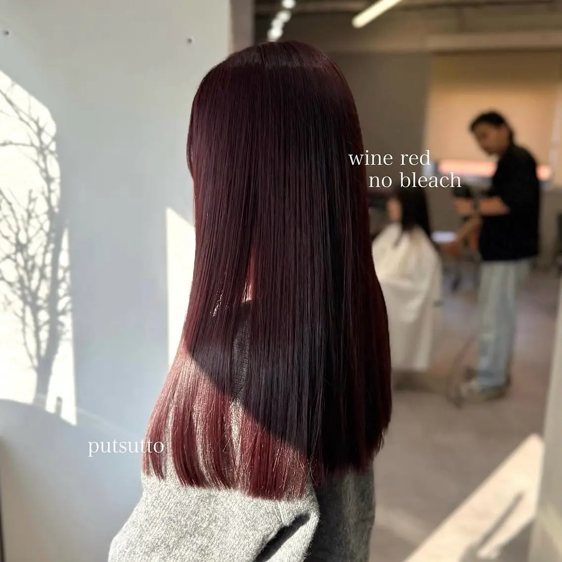 ロング カラー ブリーチ ダブルカラー ブリーチなしカラー レッドカラー ヘアカラー Rui/博多/透明感 カラー/レイヤーのヘアスタイル