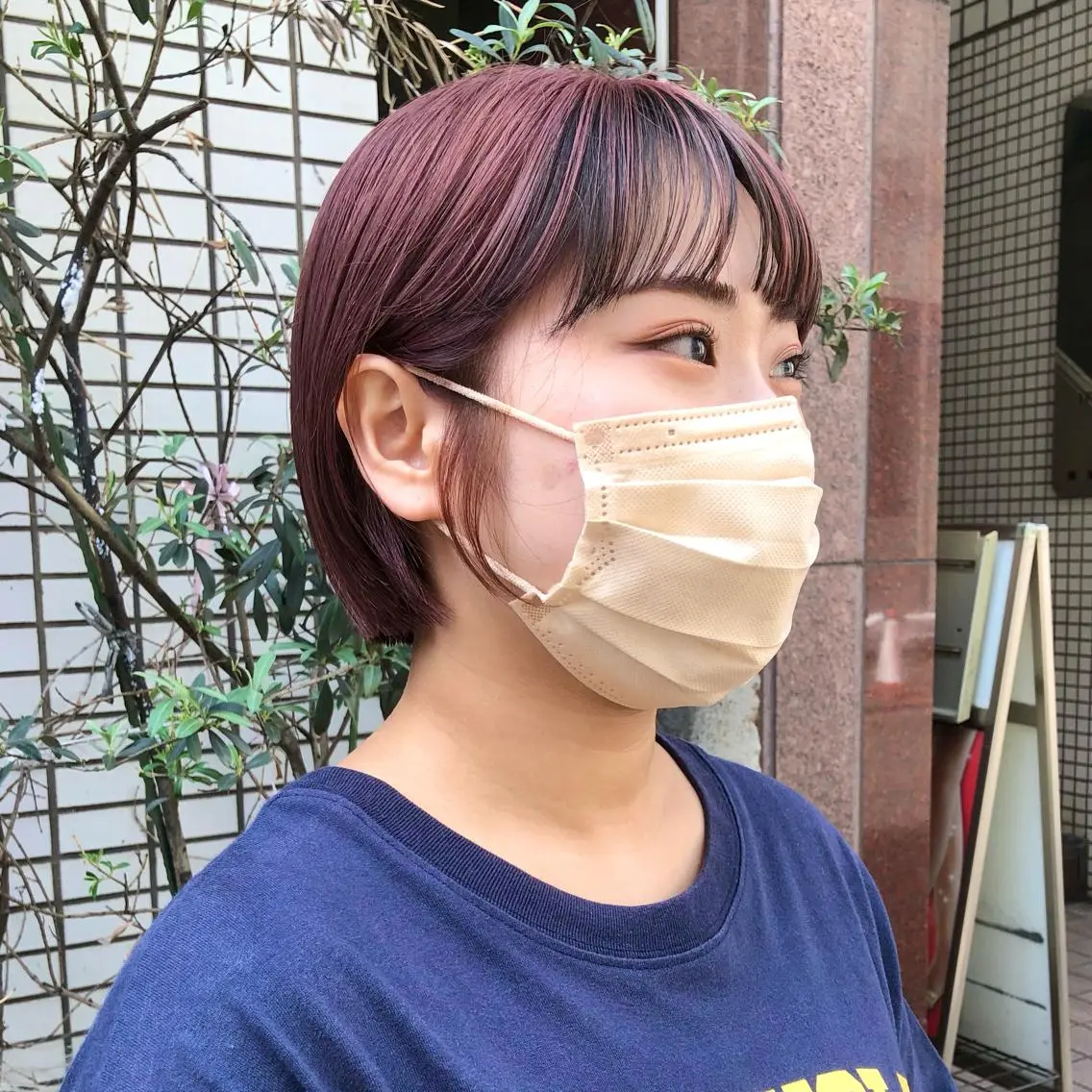 ショート カラー カット ヘアカラー トリートメント ヘアセット ハイトーン/ブリーチ 似合せカット/パーマのヘアスタイル