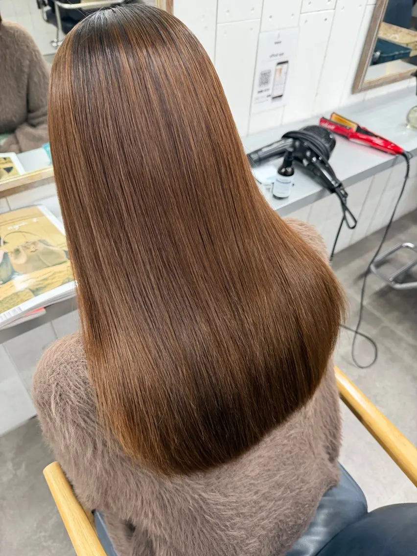 セミロング 縮毛矯正 トリートメント VENICE MIKIのヘアスタイル