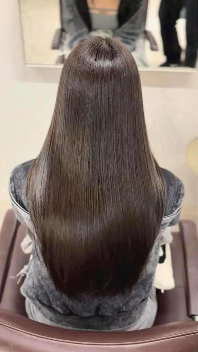 ロング パーマ 縮毛矯正 hachiyama rinaのヘアスタイル