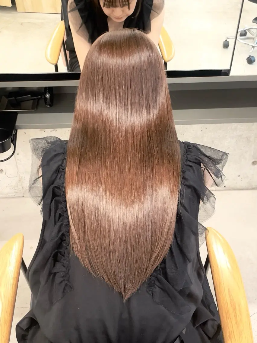 ロング カラー 小澤 わかなのヘアスタイル