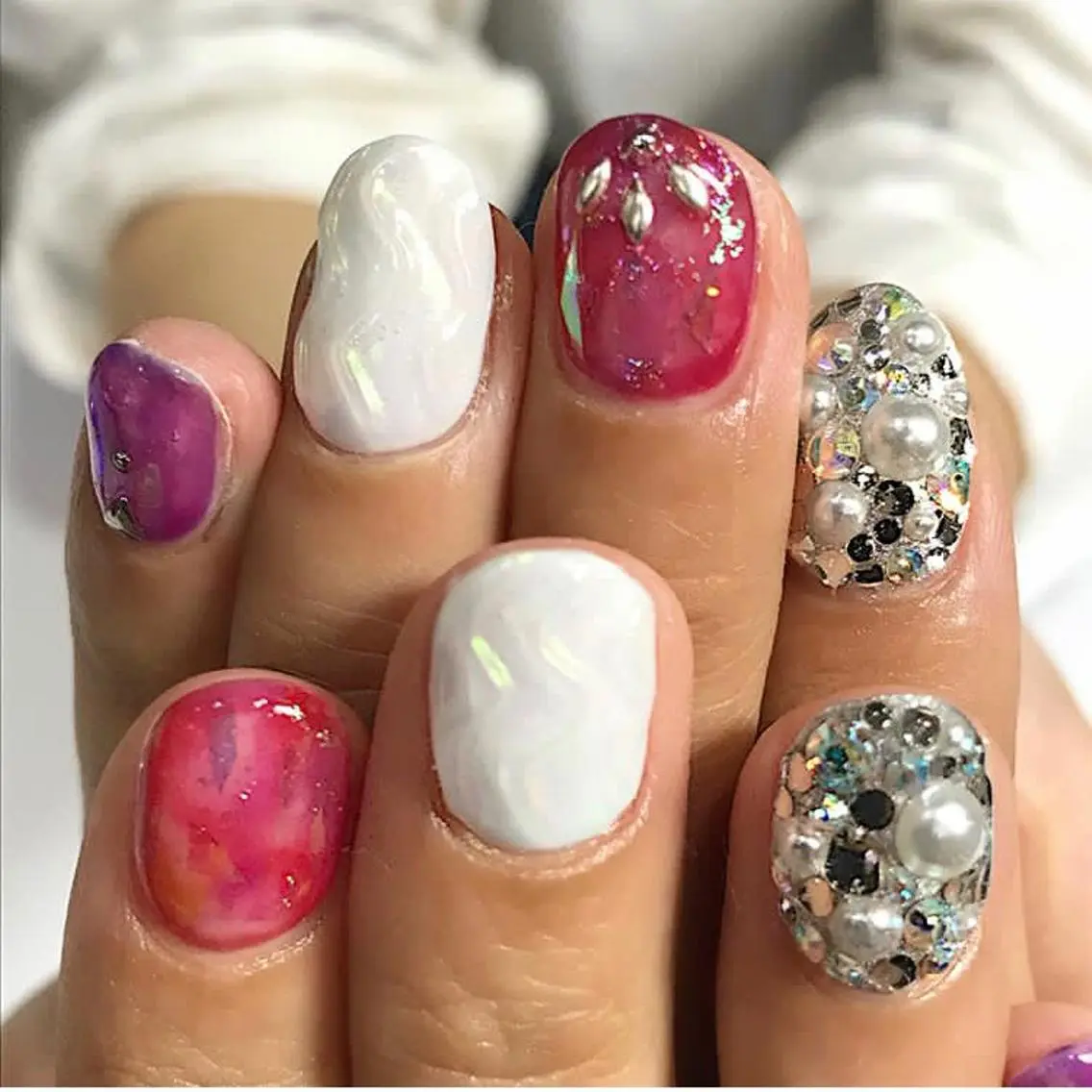 ネイル 渋谷/チップ長さ出し 👑アプレgel-xのネイルデザイン