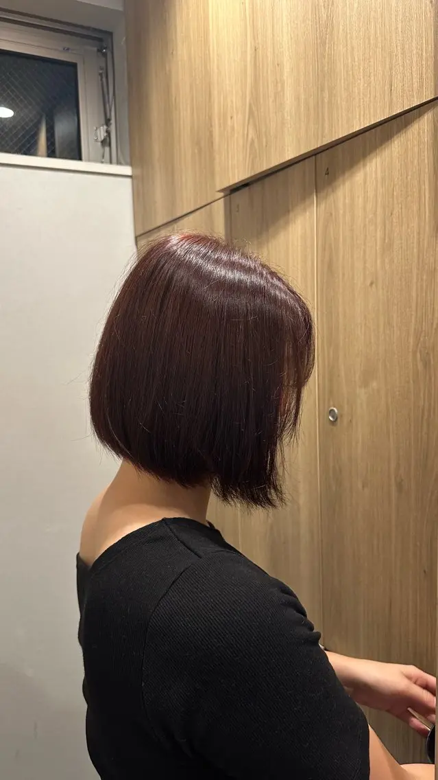 ショート カラー レッドカラー ヘアカラー 期間限定無料艶髪 縮毛矯正/りの🪽のヘアスタイル
