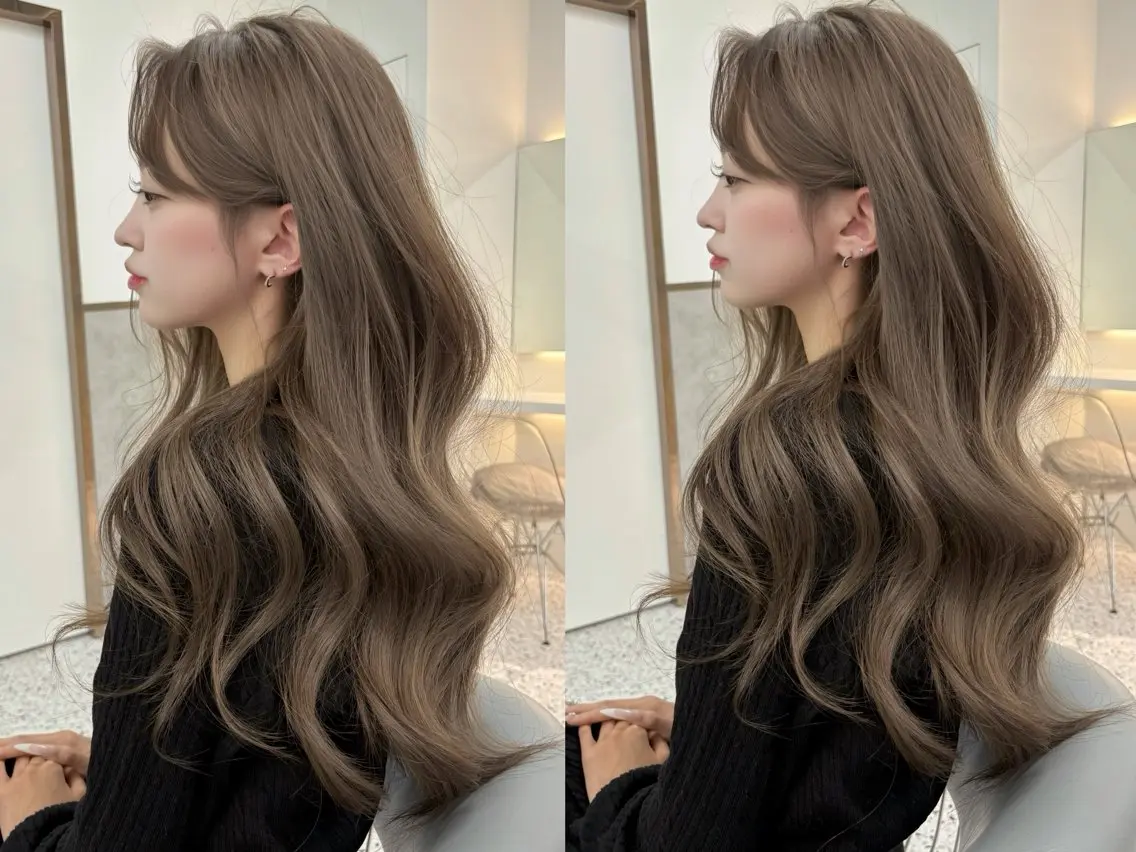 ロング ヘアカラー トリートメント 🎀ダブルカラー/ 透明感カラー/翼🎀のヘアスタイル