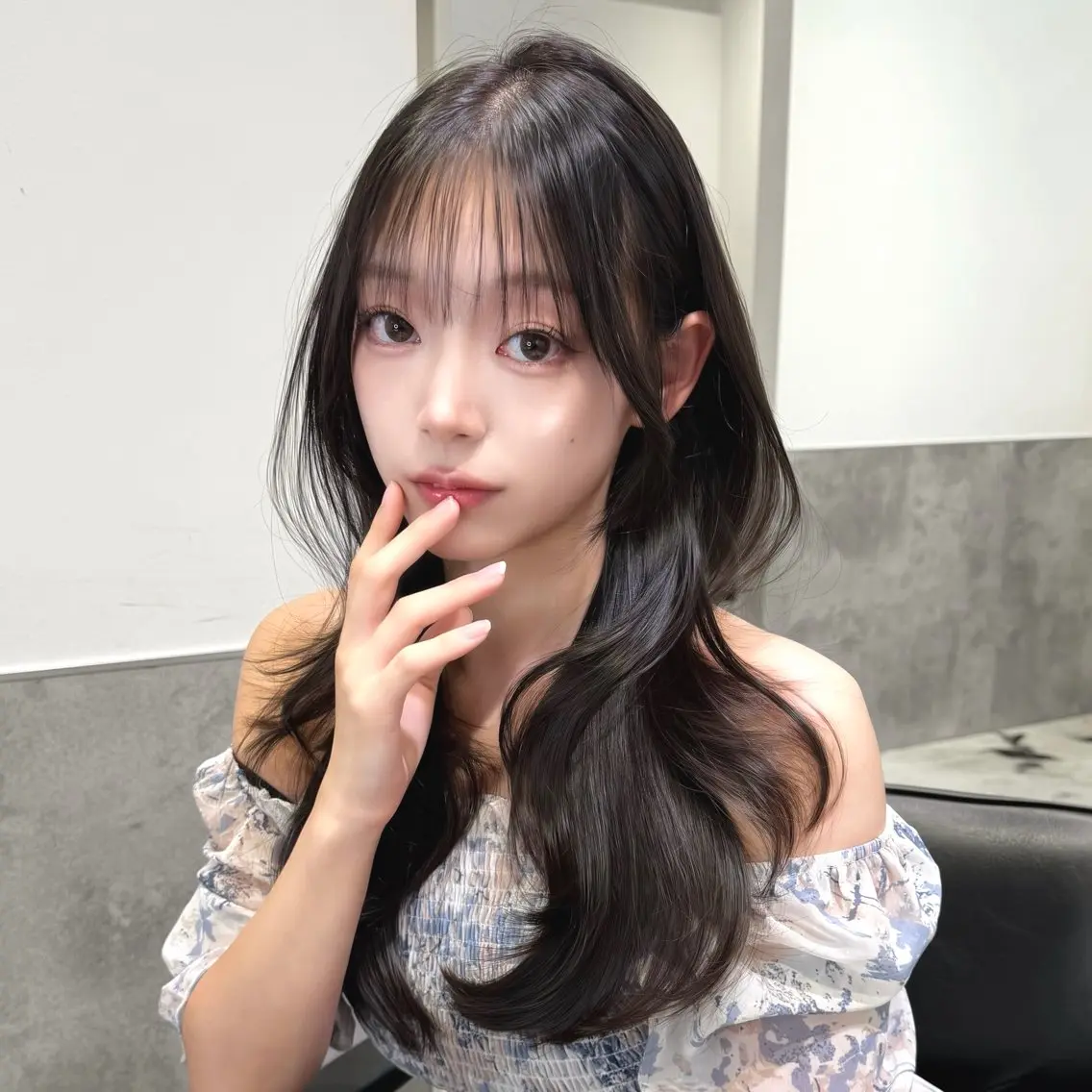ロング カラー ブラウンカラー レイヤーカット 似合わせカット 小顔カット カット ヘアカラー トリートメント 韓国系支持率No.1 レイヤー特化/きょうのヘアスタイル