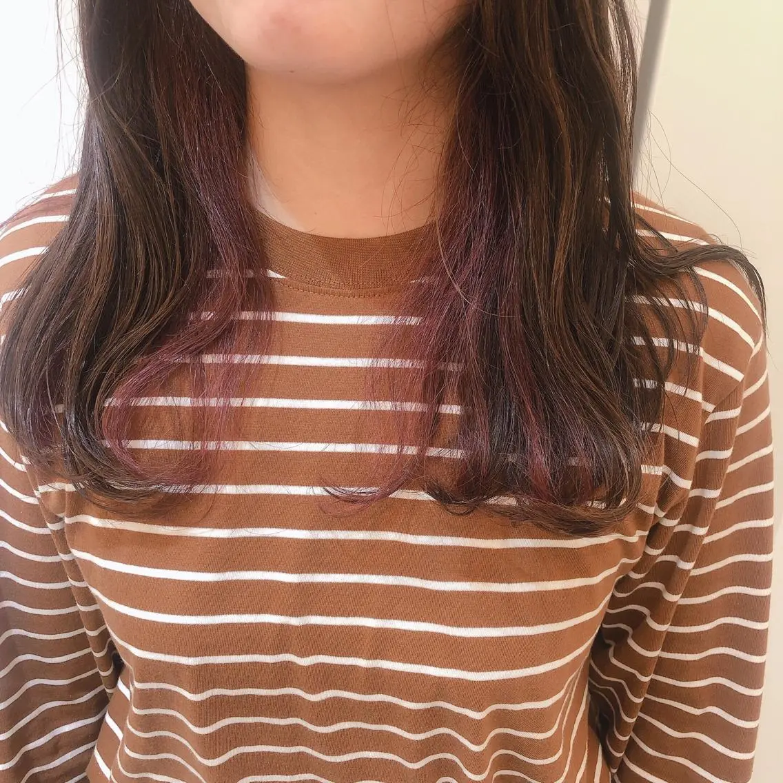 カラー インナーカラー ピンクカラー 中澤 美緒のヘアスタイル