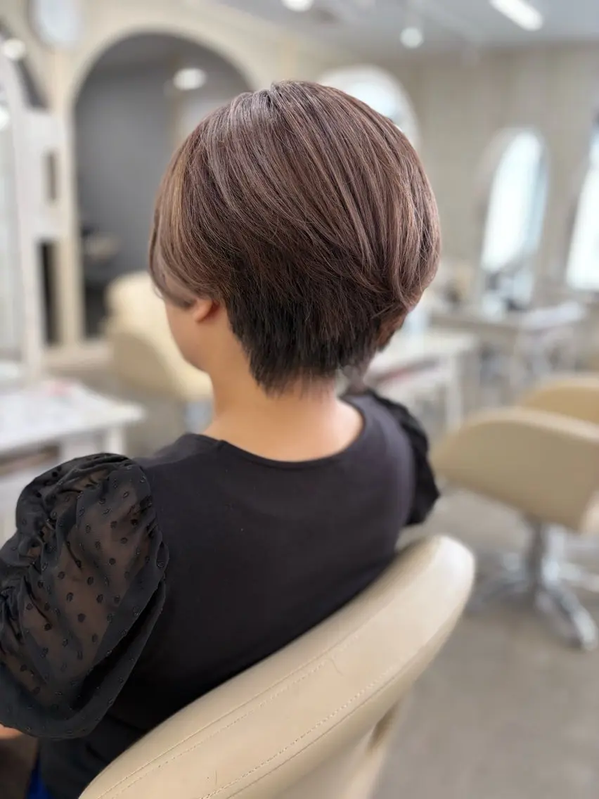 ショート ショートボブ ハンサムショート ボブ ショートヘア カット Peari大みか店 江幡のヘアスタイル