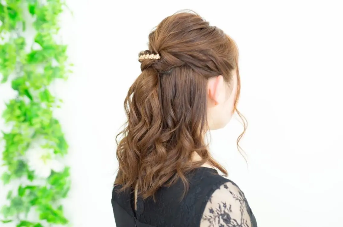 ヘアアレンジ ハーフアップ ベストシーン 新浦安のマツエク・マツパデザイン