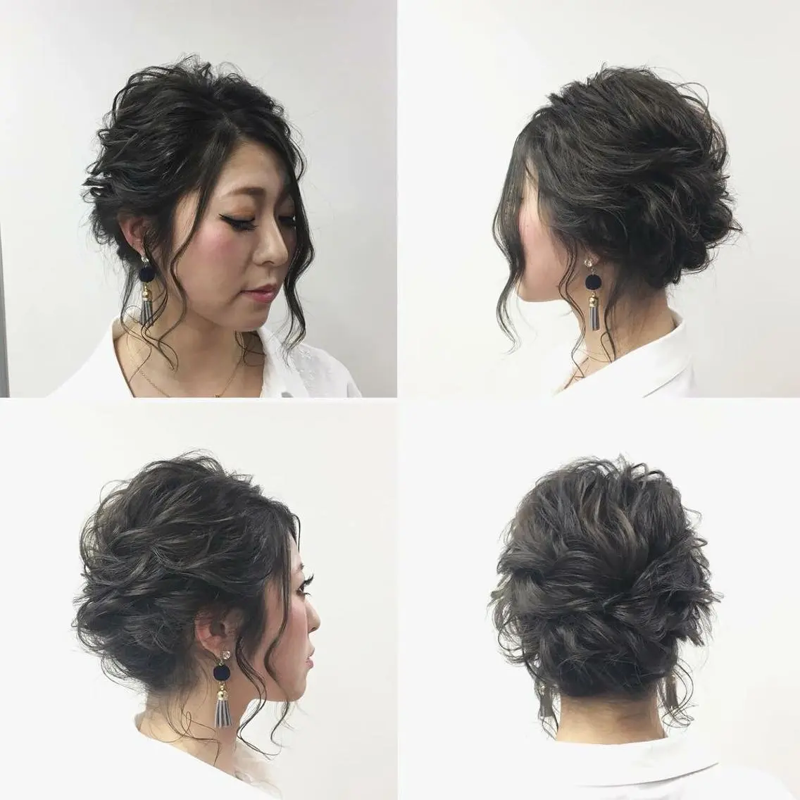 セミロング ヘアアレンジ ヘアセット KANA カナのマツエク・マツパデザイン