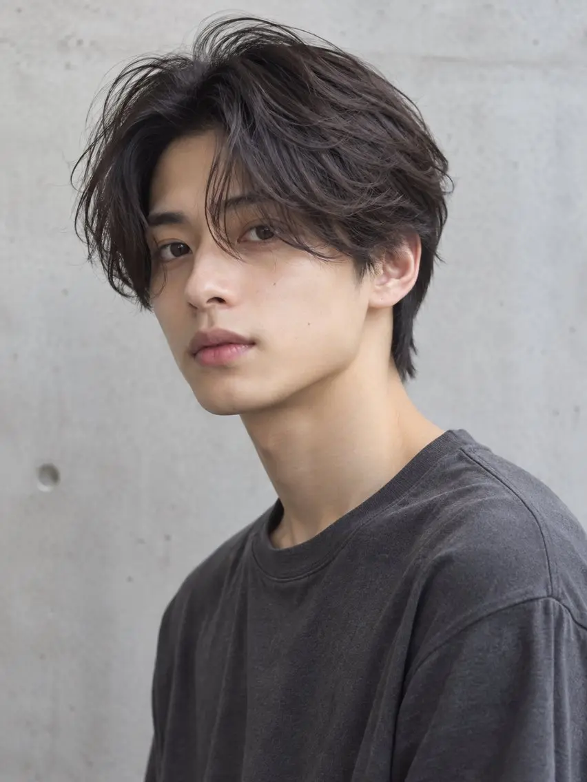 ミディアム メンズ カット パーマ ORI. men’s hairのヘアスタイル