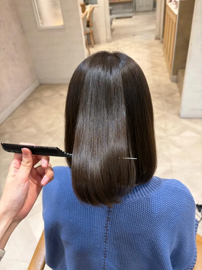ミディアム ヘアカラー 小川 ルミナのヘアスタイル