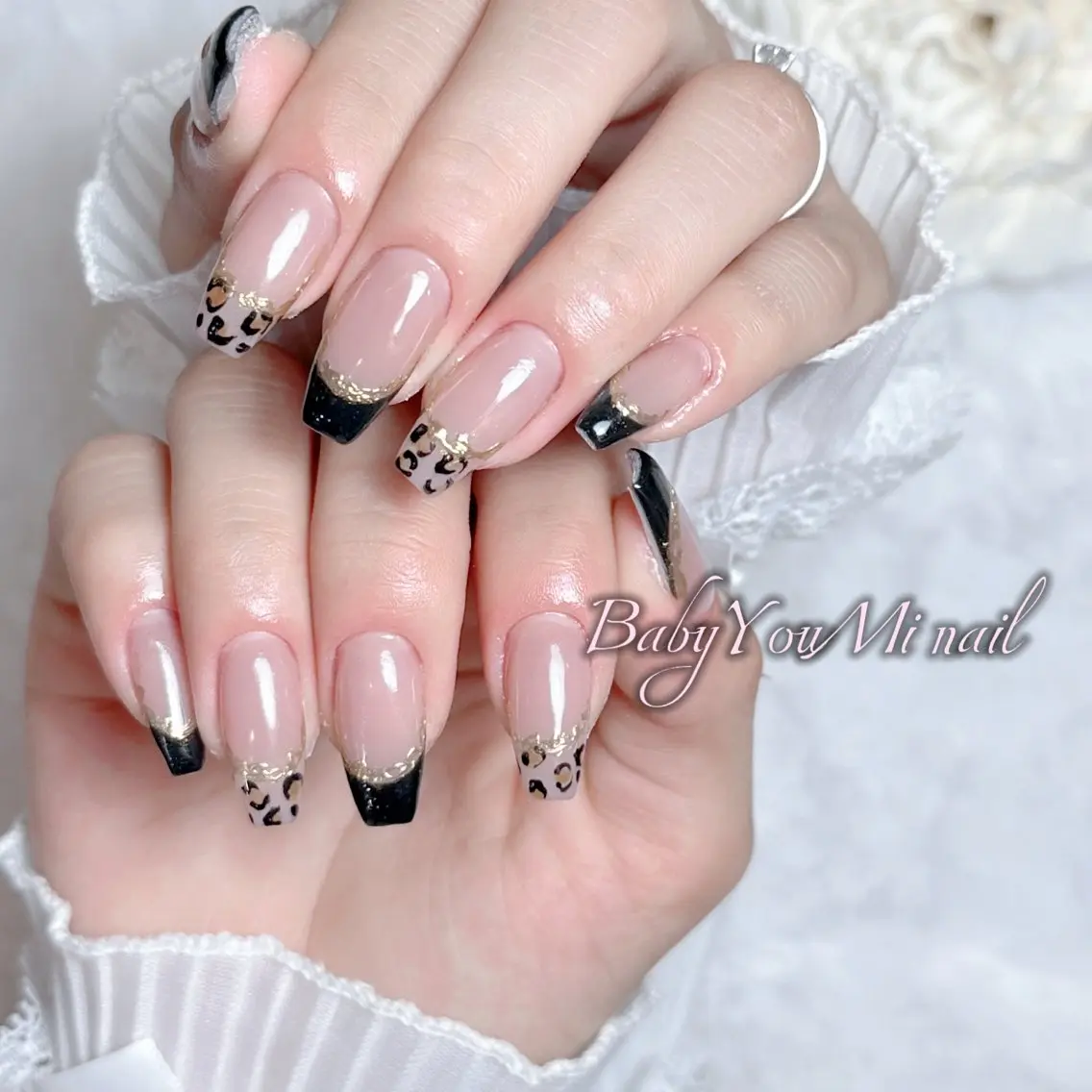 ネイル オーロラネイル チークネイル 成人式 フットネイル フレンチネイル ハンドネイル BabyYouMi nailのネイルデザイン