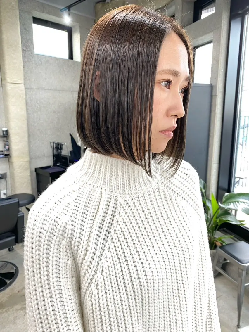 カット+ケアカラー+超音波トリートメント ¥9350の写真