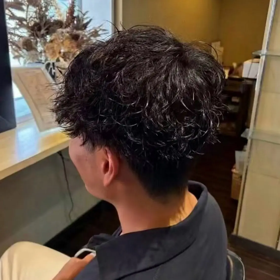 パーマ メンズ カット パーマ 梅田 花音のヘアスタイル