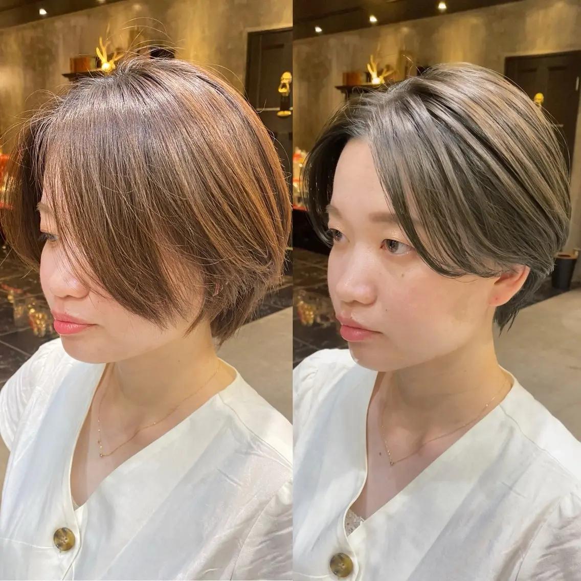 ショート カラー ハンサムショート ショートヘア 透明感カラー🌿 グレージュ🐺陽介のヘアスタイル