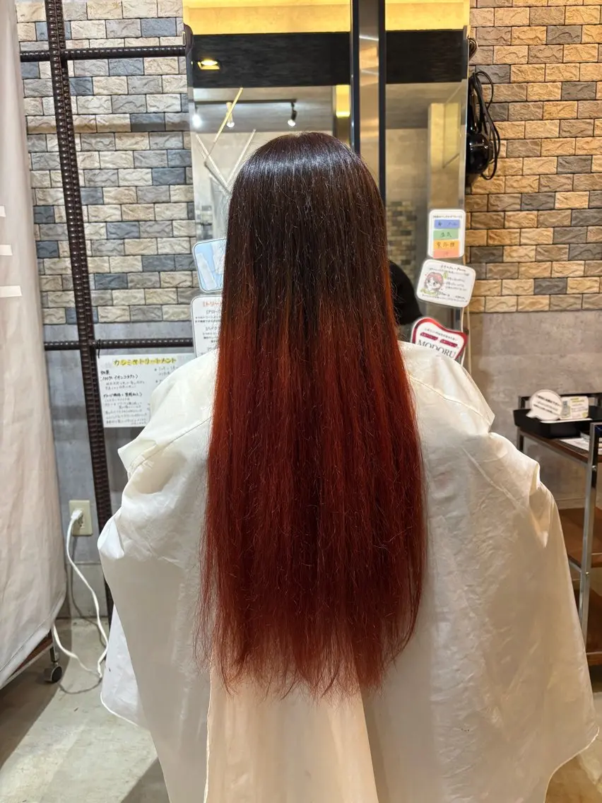 ロング カラー グラデーションカラー メンズ/ツイスパ/ フェード/中村太玖美のヘアスタイル