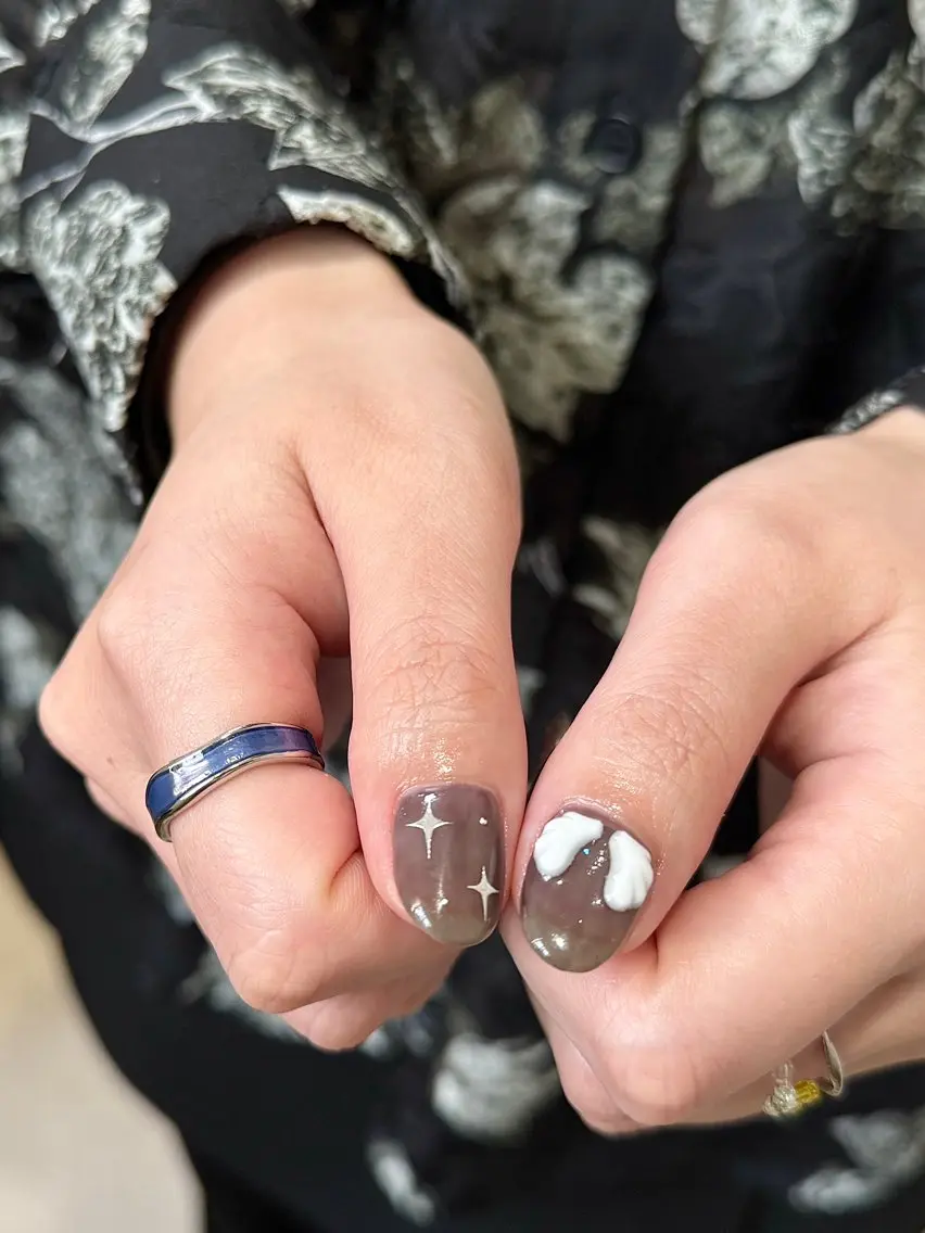 ネイル 持ち込み ハンドネイル pointillé .ayaのネイルデザイン