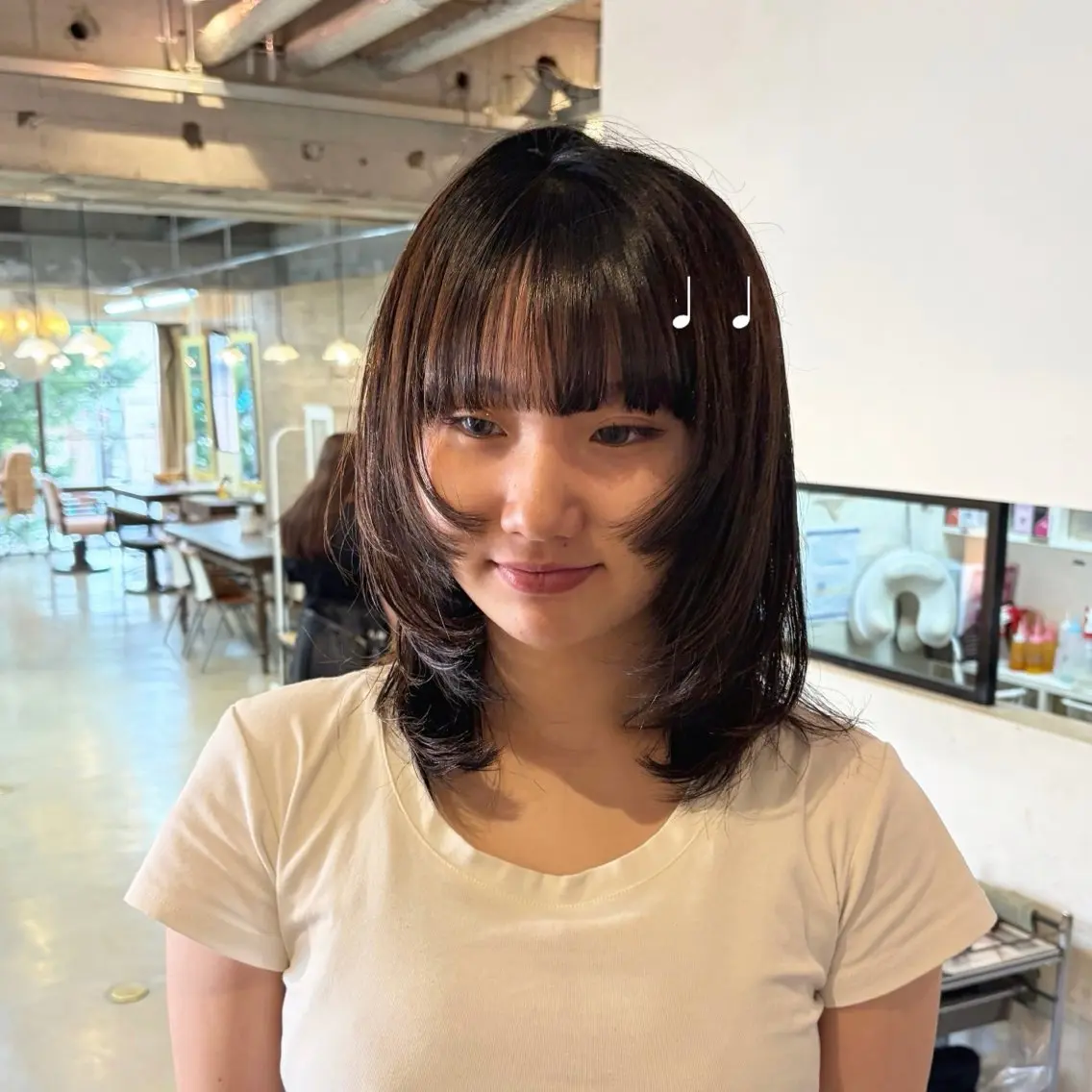 ミディアム 美容室はなこ✳︎ むうのヘアスタイル